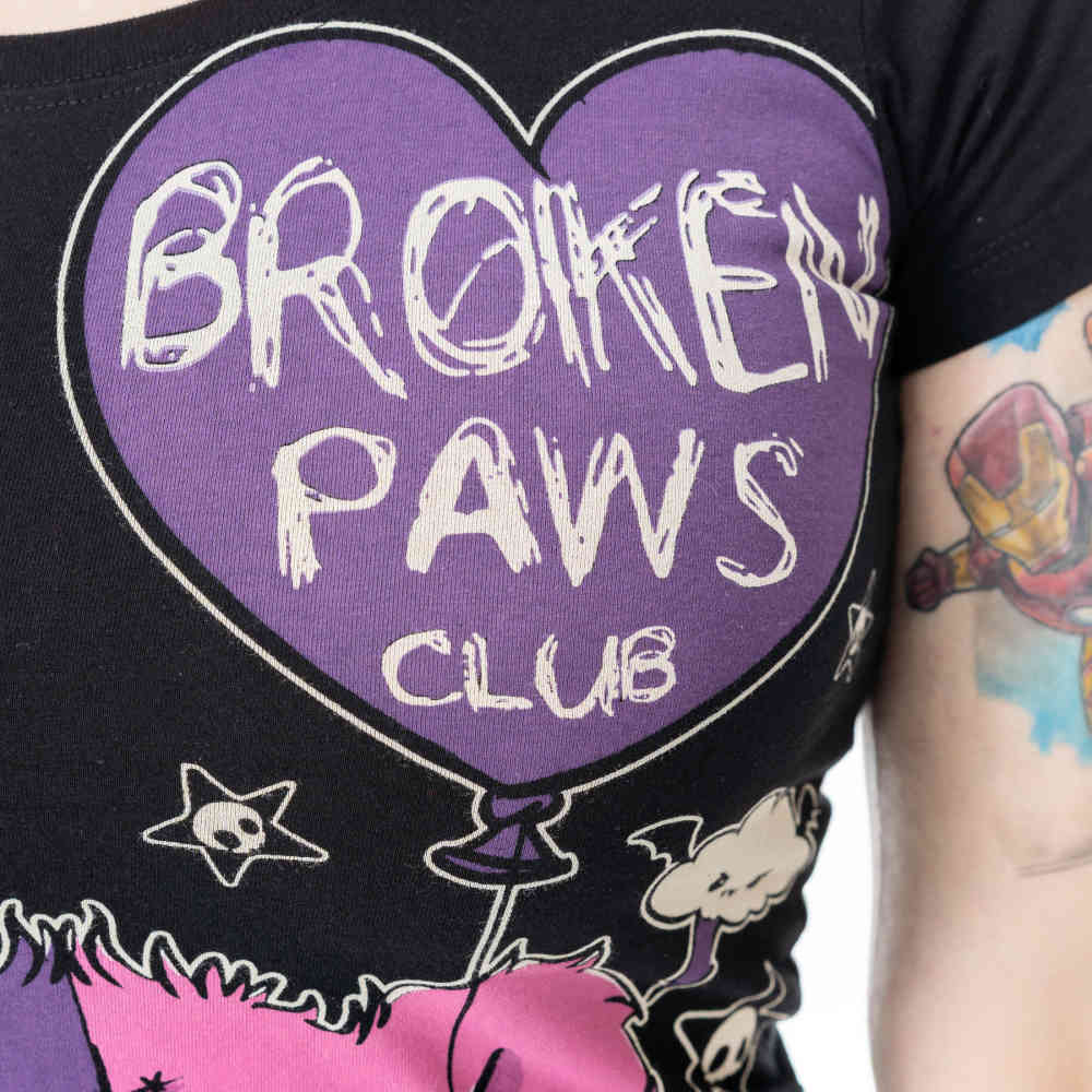 Cupcake Cult - Broken Paws Club Damen TShirt - Schwarz